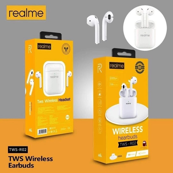 Tai nghe bluetooth Airpods RealMe AIR-R02 Earbuds mẫu giống airpods 2 [BH 6 tháng]