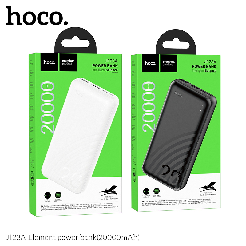 Pin sạc dự phòng HOCO J123A 20.000mAh chính hãng [BH 1 năm]