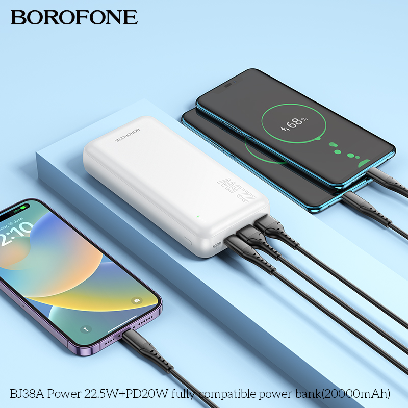 Pin sạc nhanh 22.5W Borofone BJ38A 20.000mAh dự phòng chính hãng [BH 1 NĂM]