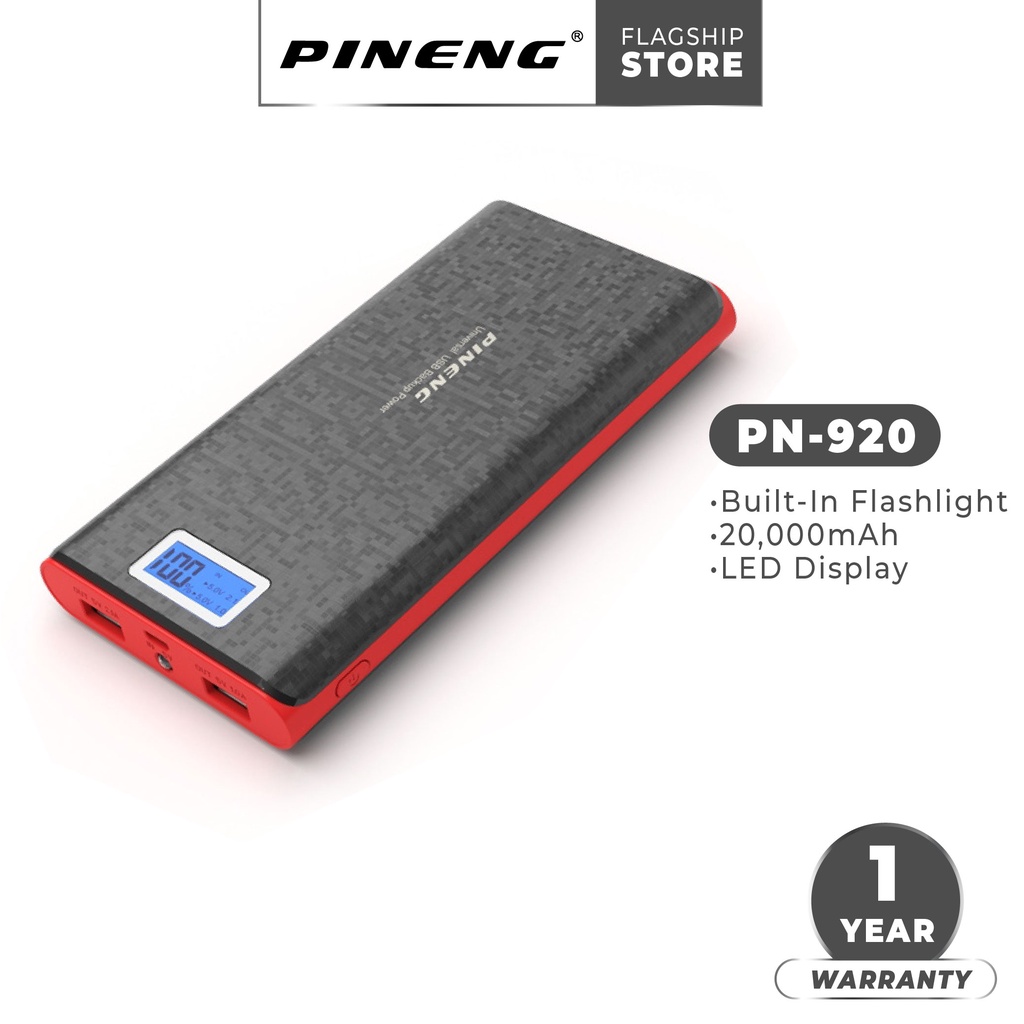 Pin sạc dự phòng Pineng PN-920 20.000mAh có màn hình LCD chính hãng [BH 3 tháng]