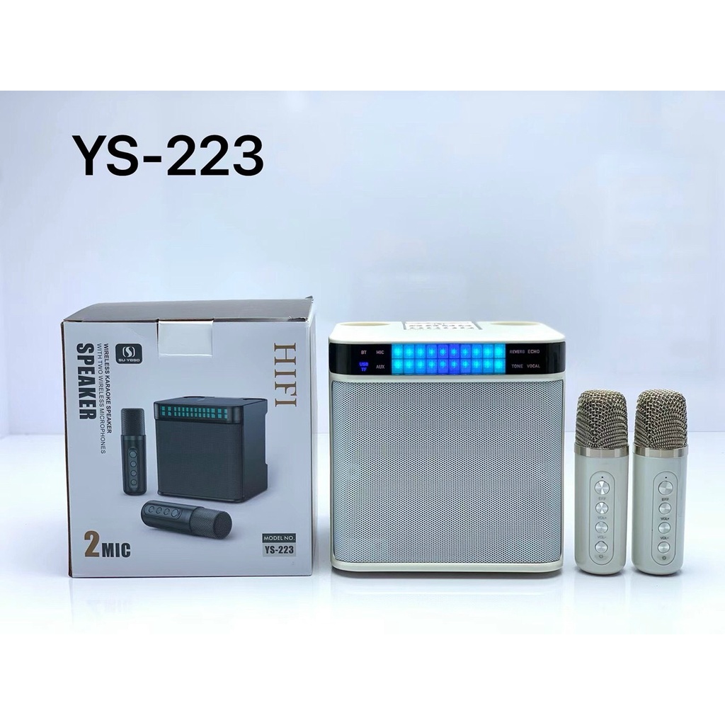 Loa Bluetooth Karaoke Su-Yord YS-223 có màn hình led hiệu ứng theo nhạc colorful led 100w hifi speaker chính hãng [BH 6 tháng]
