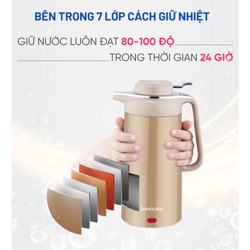 Bình Giữ Nhiệt GUGKDD ST30 3 lít 2 Trong 1 Kiêm Bình Ấm Đun Nước Siêu Tốc Điện [BH: 1 tháng]