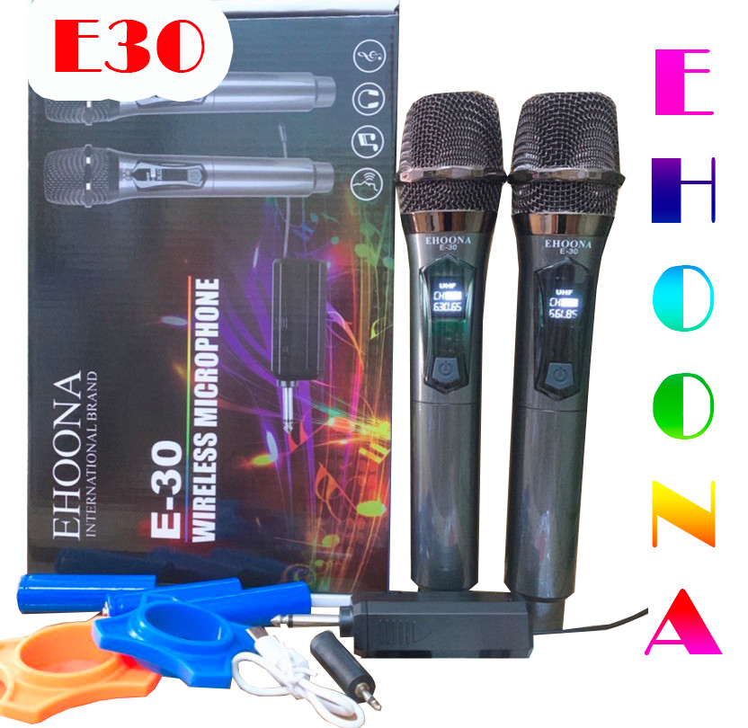 Micro đa năng EHOONA E30 Bộ 2 Mic không dây chính hãng [BH 6 tháng]