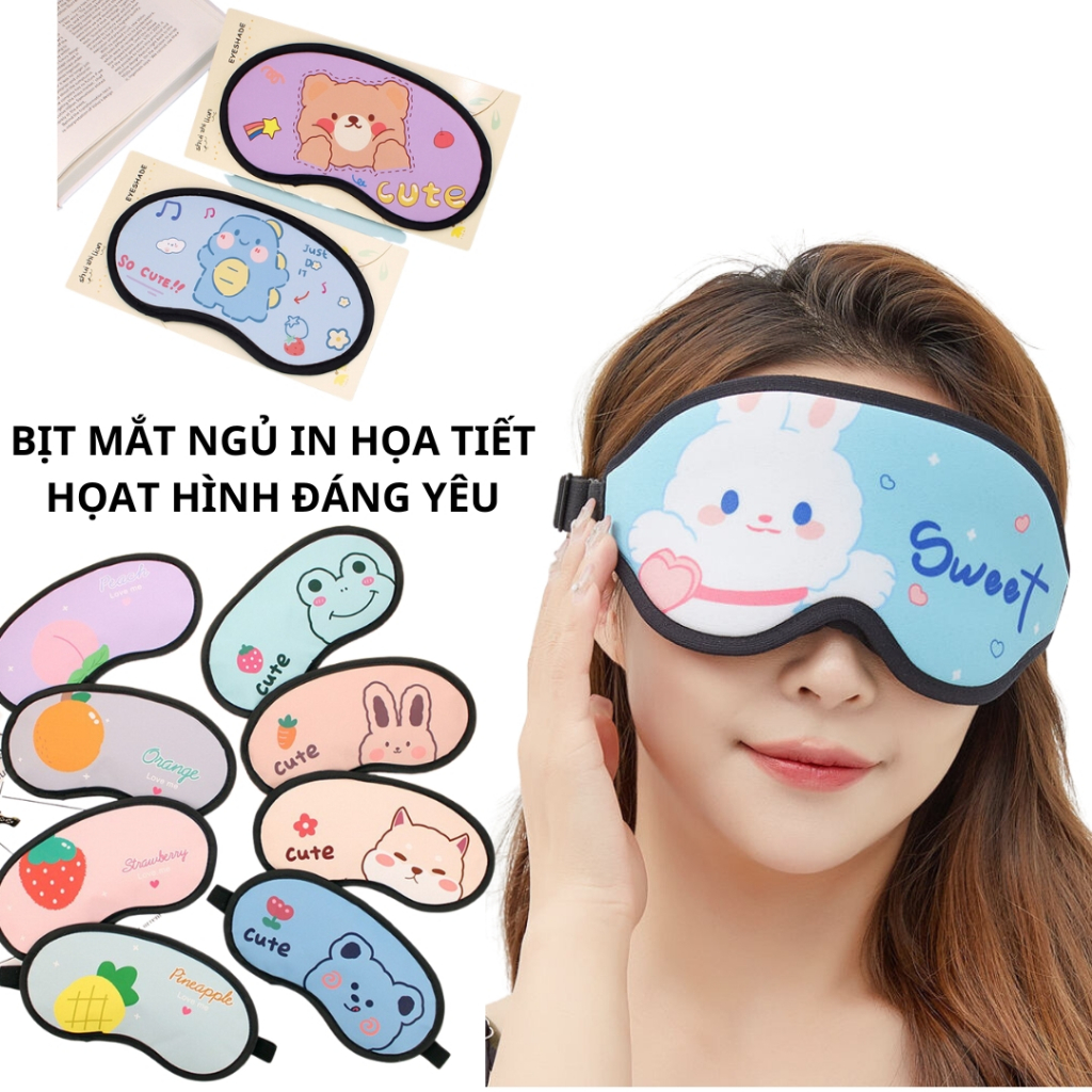 Bịt mắt khi ngủ hoặc đi tàu xe du lịch bảo vệ mắt giúp ngủ ngon