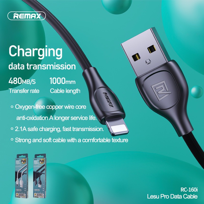 Cáp sạc nhanh Remax RC-160i usb ra iphone lightning chính hãng [BH: 1 năm]