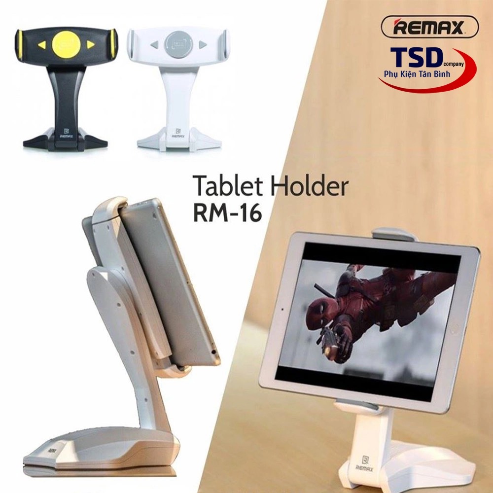 Giá đỡ máy tính bảng ipad xoay 360 độ REMAX RM-C16 chính hãng