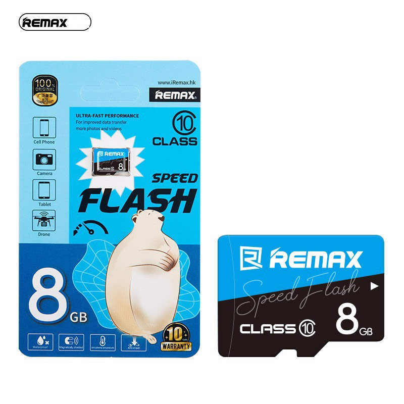 Thẻ nhớ REMAX 8Gb Micro SD chính hãng [BH 1 năm]