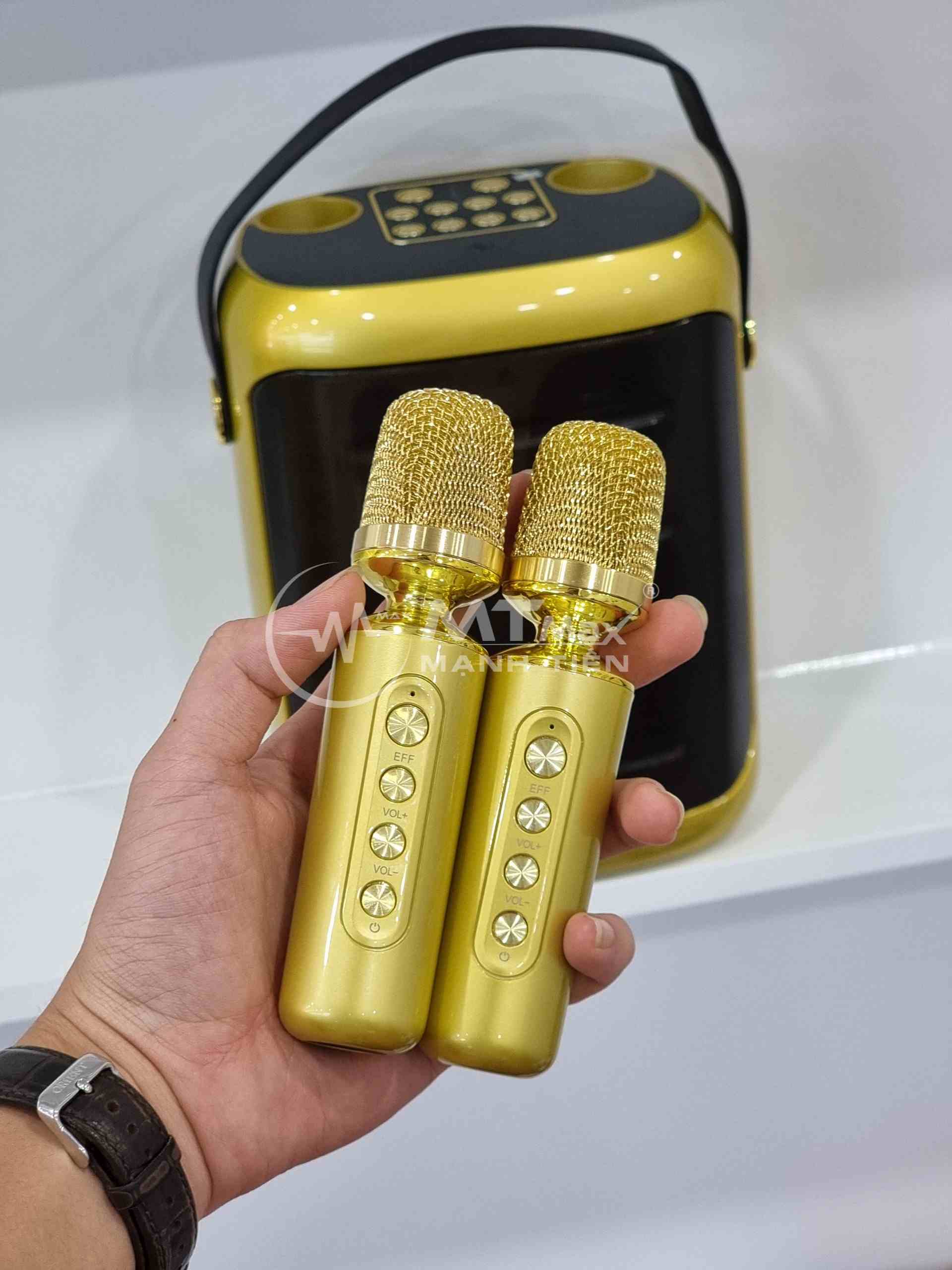 Loa bluetooth karaoke YOSD YS-217 HIFI SPEAKER kèm 2 micro không dây chính hãng [BH 6 tháng]