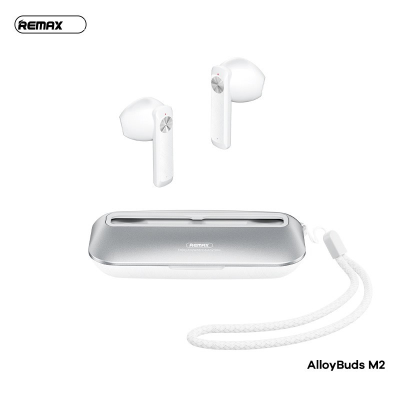 Tai nghe bluetooth Remax AlloyBuds M2 True Wireless kiểu dáng airpods có dock sạc chính hãng [BH 1 năm]