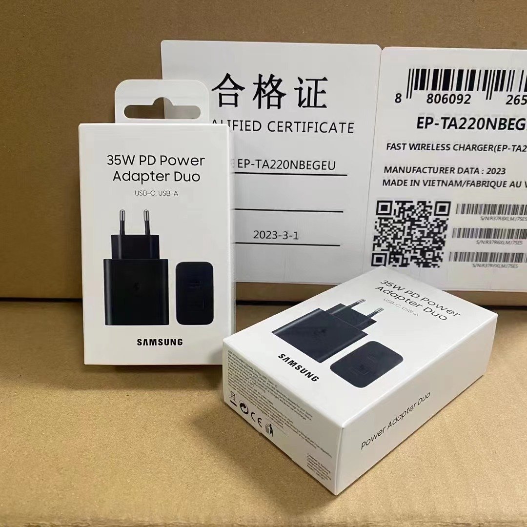 Cóc sạc nhanh 35w Samsung zin máy (1 cổng usb, 1 cổng type-c) PD Power Adapter Duo [BH 6 tháng]