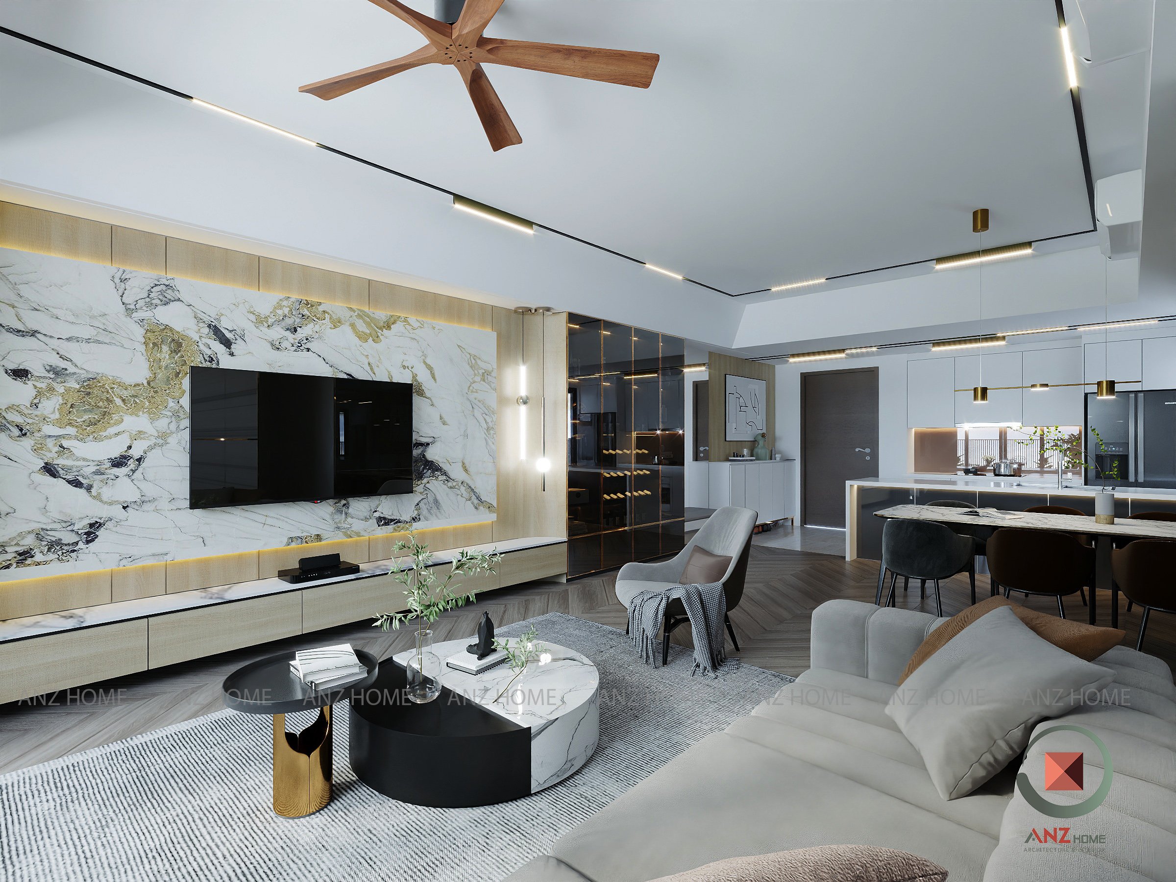 THIẾT KẾ NỘI THẤT CĂN HỘ PARK CITY 94sqm