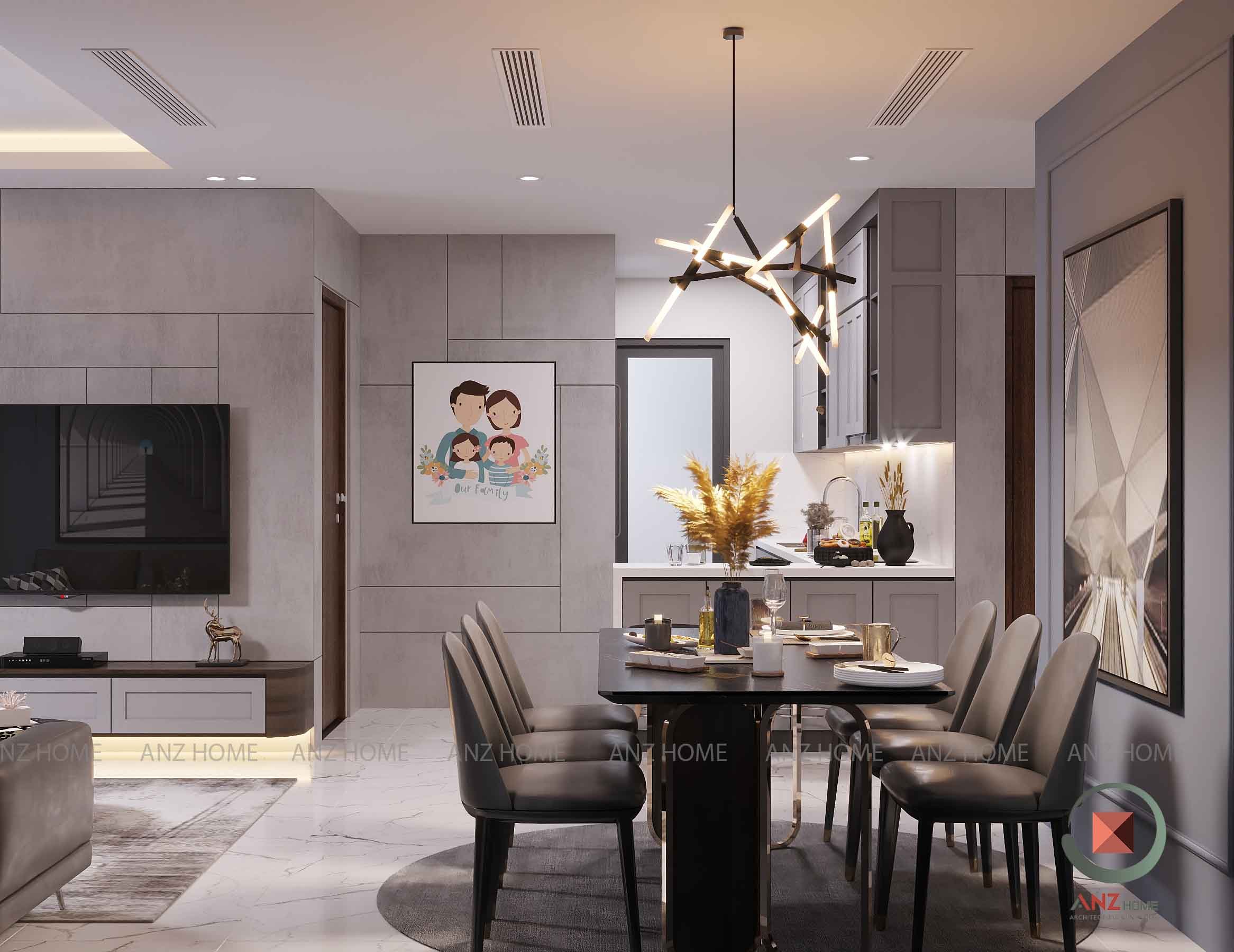 THIẾT KẾ NỘI THẤT CĂN HỘ SUNSHINE S620 - 98sqm