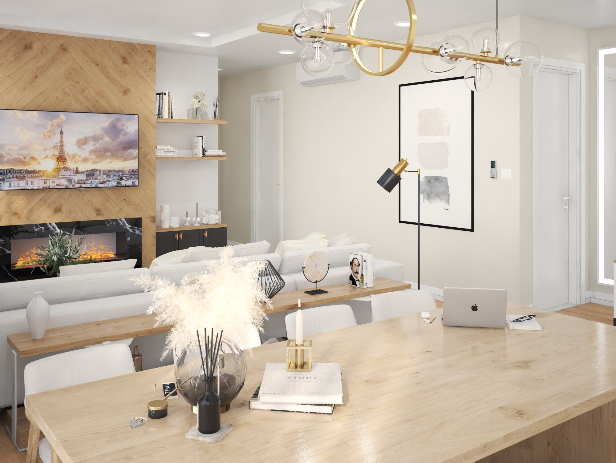 THIẾT KẾ NỘI THẤT CĂN HỘ KOSMO TÂY HỒ 178sqm