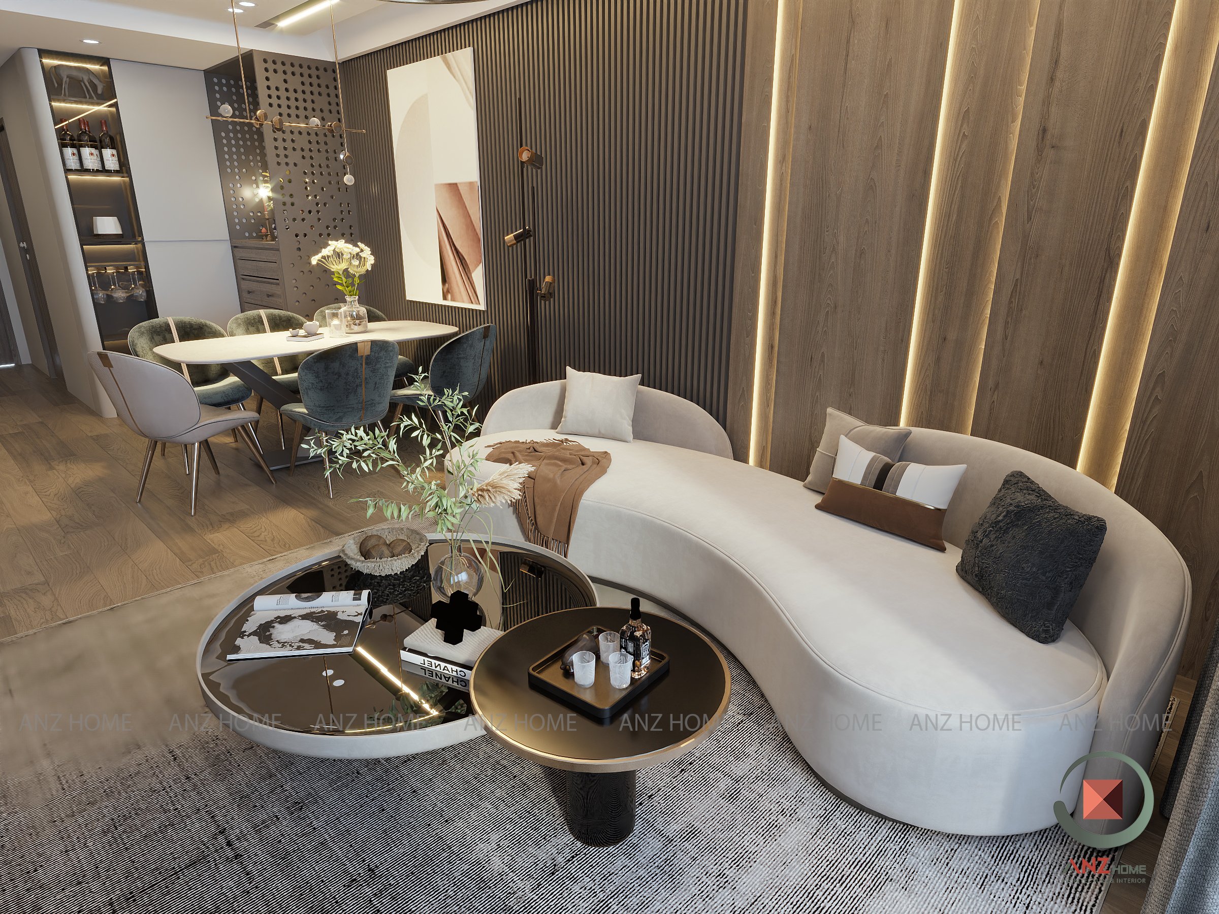 THIẾT KẾ NỘI THẤT CĂN HỘ THE MATRIX ONE 105sqm