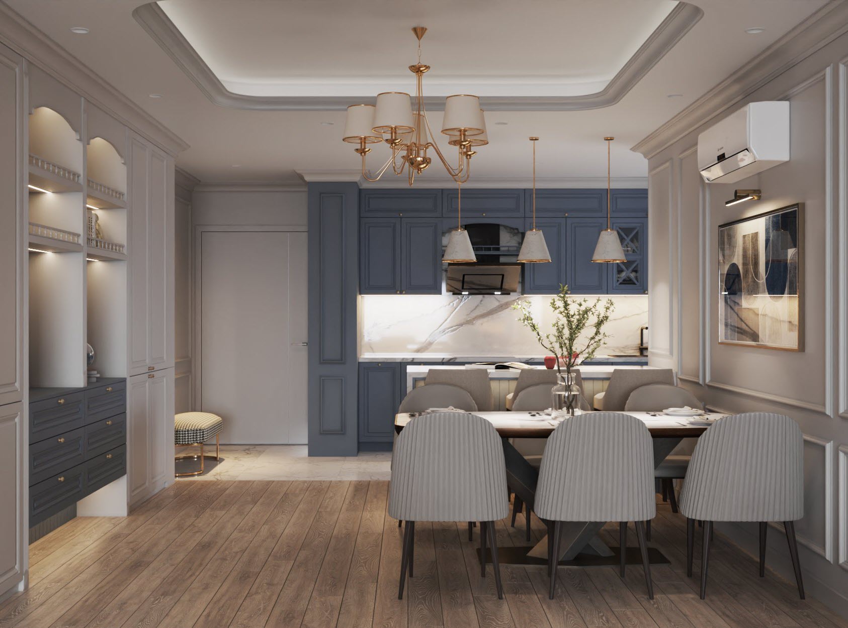 THIẾT KẾ NỘI THẤT CĂN HỘ MULBERRY LANE TÒA C10 134sqm