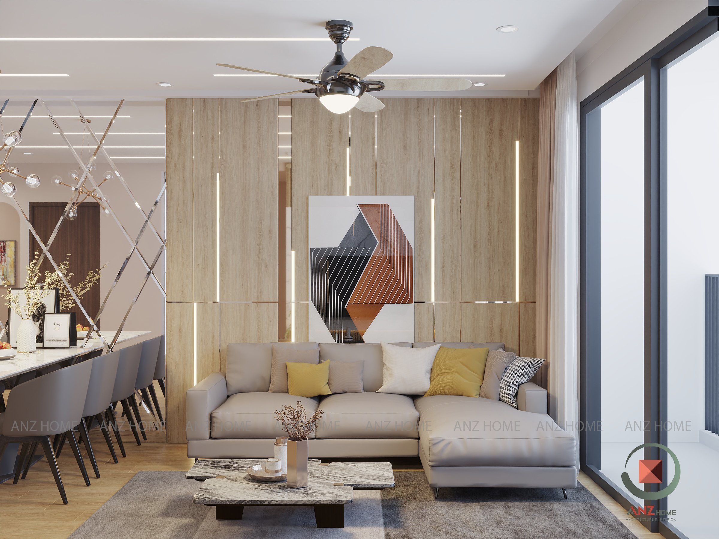 THIẾT KẾ NỘI THẤT CĂN HỘ THE TERRA AN HƯNG 98sqm