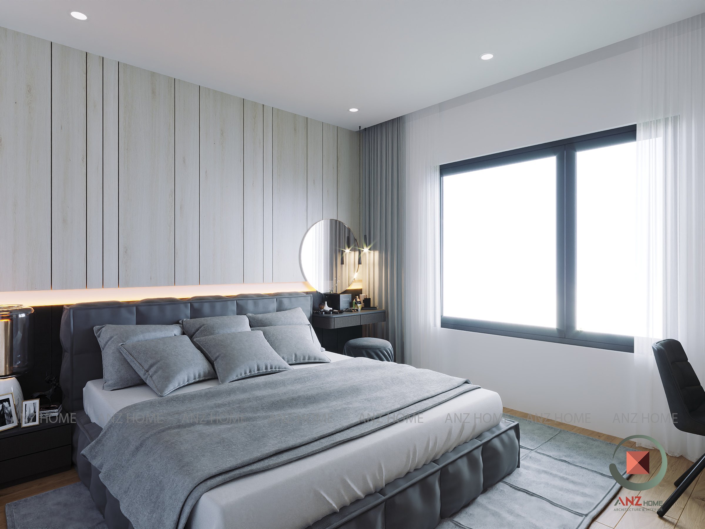 THIẾT KẾ NỘI THẤT PHÒNG NGỦ MASTER THE ZEI 104sqm