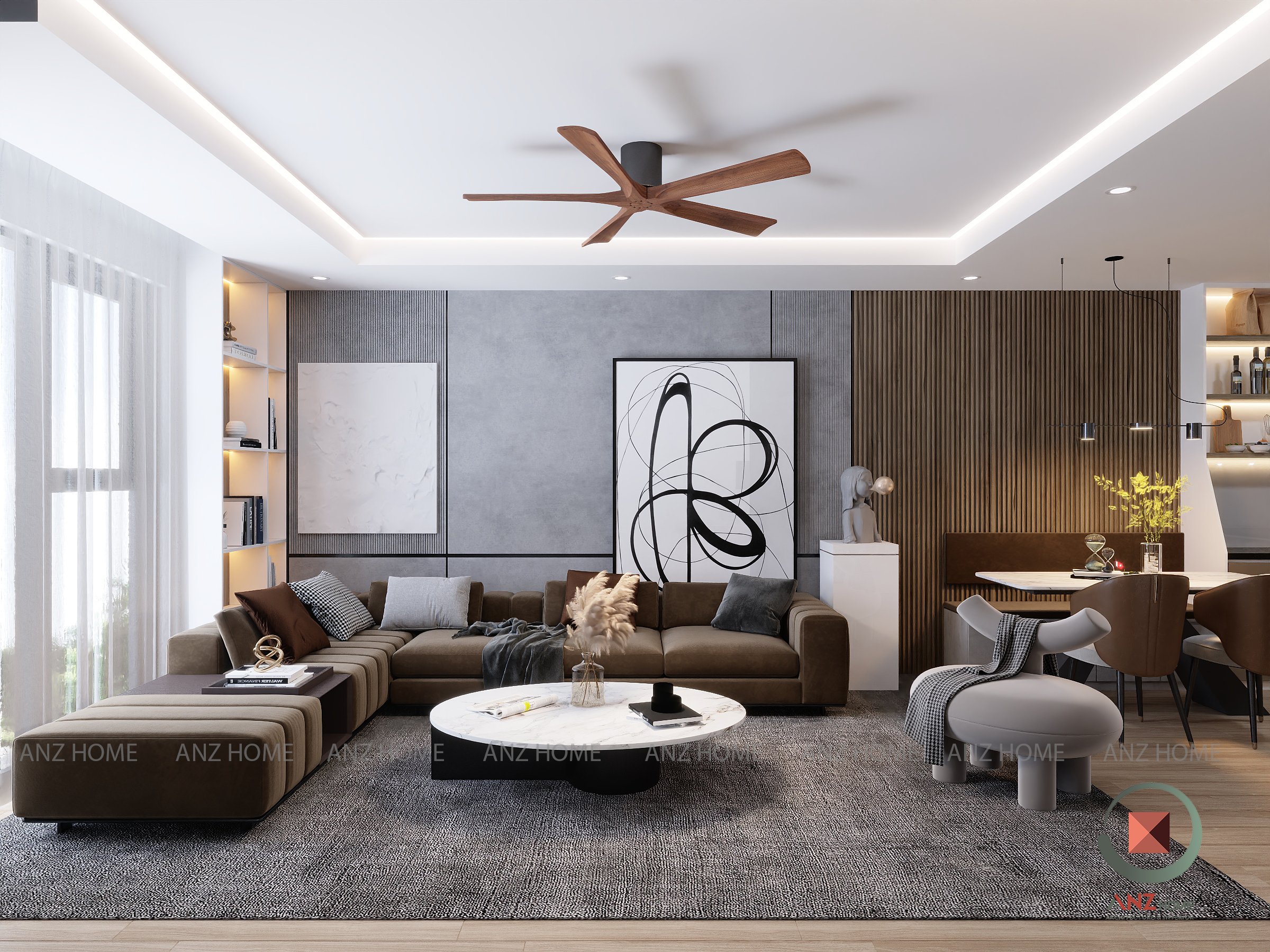 THIẾT KẾ NỘI THẤT CĂN HỘ LACASTA 06 77sqm