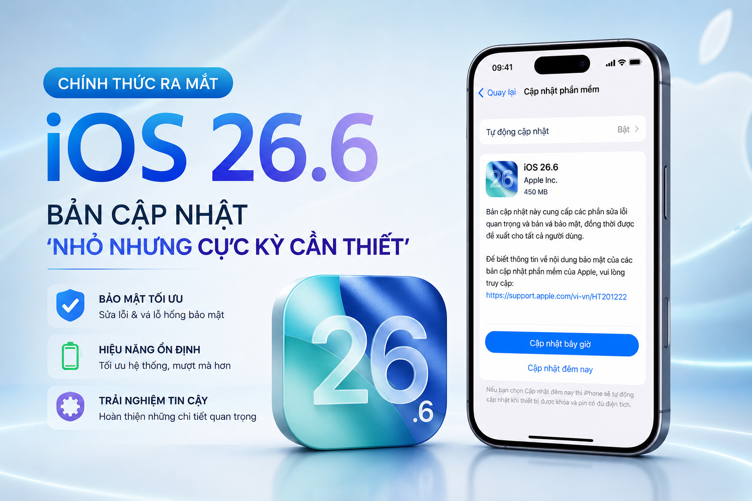iOS 26.6 Chính Thức Ra Mắt: Bản Cập Nhật 'Nhỏ Nhưng Cực Kỳ Cần Thiết' Cho iPhone