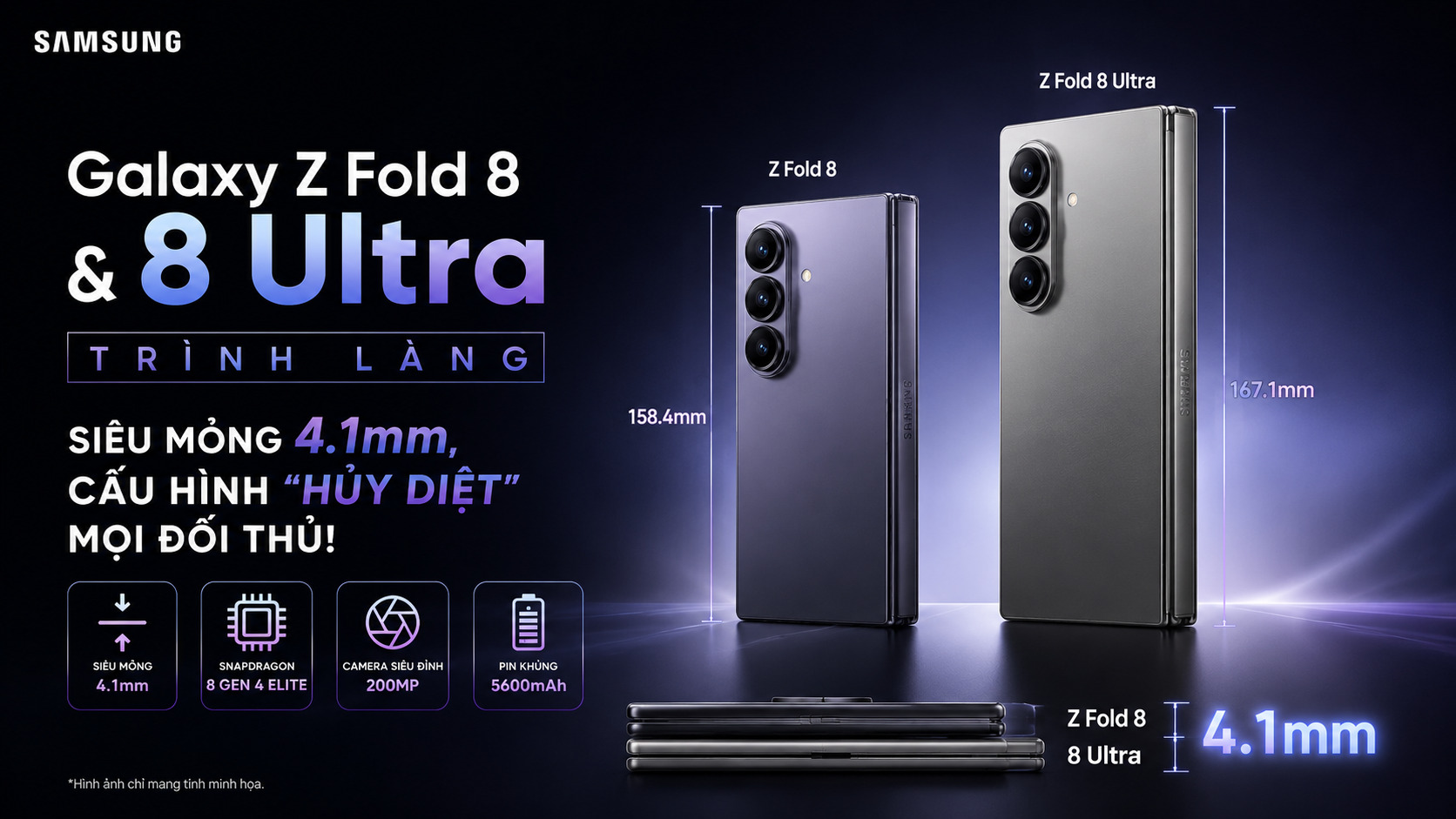 Galaxy Z Fold 8 & 8 Ultra Trình Làng: Siêu Mỏng 4.1mm, Cấu Hình Hủy Diệt Mọi Đối Thủ!