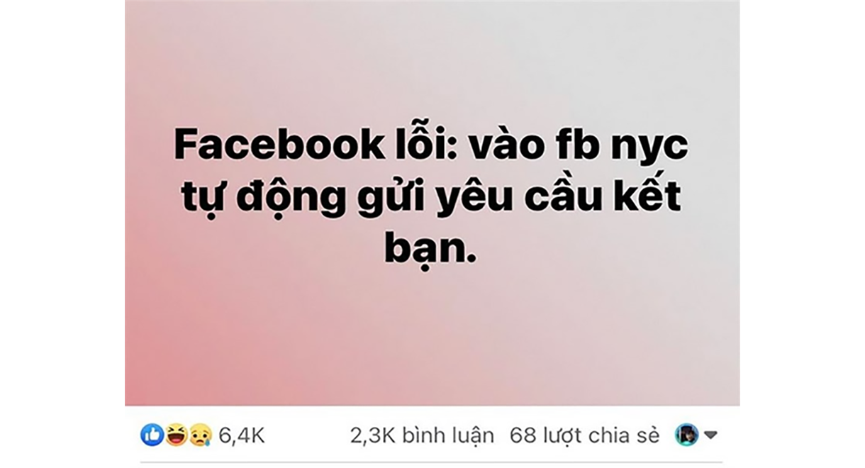 Lỗi tự động gửi lời mời kết bạn trên Facebook đã được khắc phục
