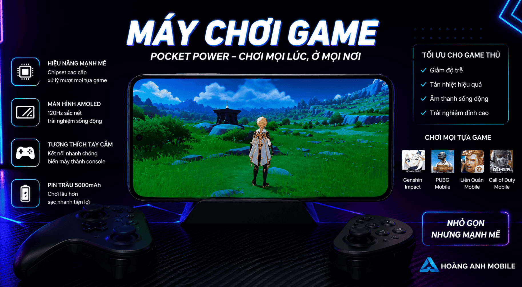 Top 5 Điện Thoại Chơi Game Dưới 7 Triệu 2026: Pin Trâu, Chip Khủng, Cân Mọi Combat Không Lo Giật Lag