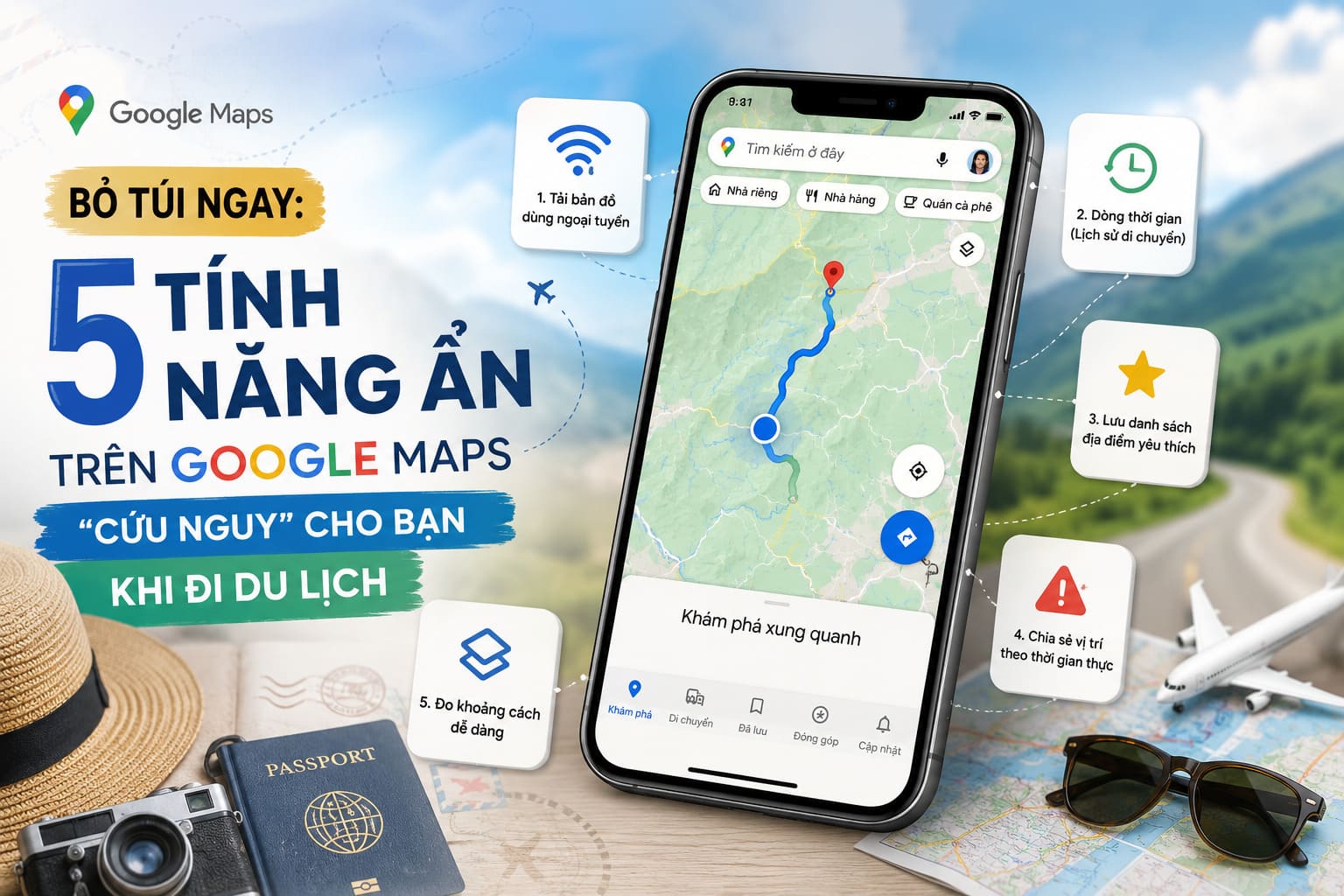 Bỏ Túi Ngay: 5 Tính Năng Ẩn Trên Google Maps Cứu Nguy Cho Bạn Khi Đi Du Lịch