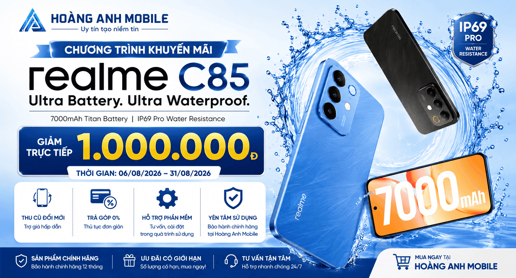 Khuyến Mãi realme C85: Giảm Ngay 1.000.000đ Tại Hoàng Anh Mobile