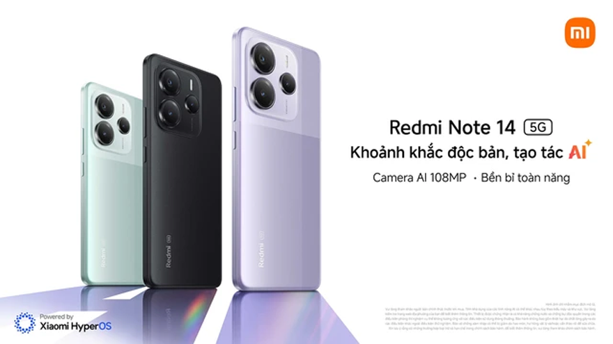 Redmi Note 14 5G: Smartphone quốc dân mới với camera 108MP, chip mạnh, pin trâu