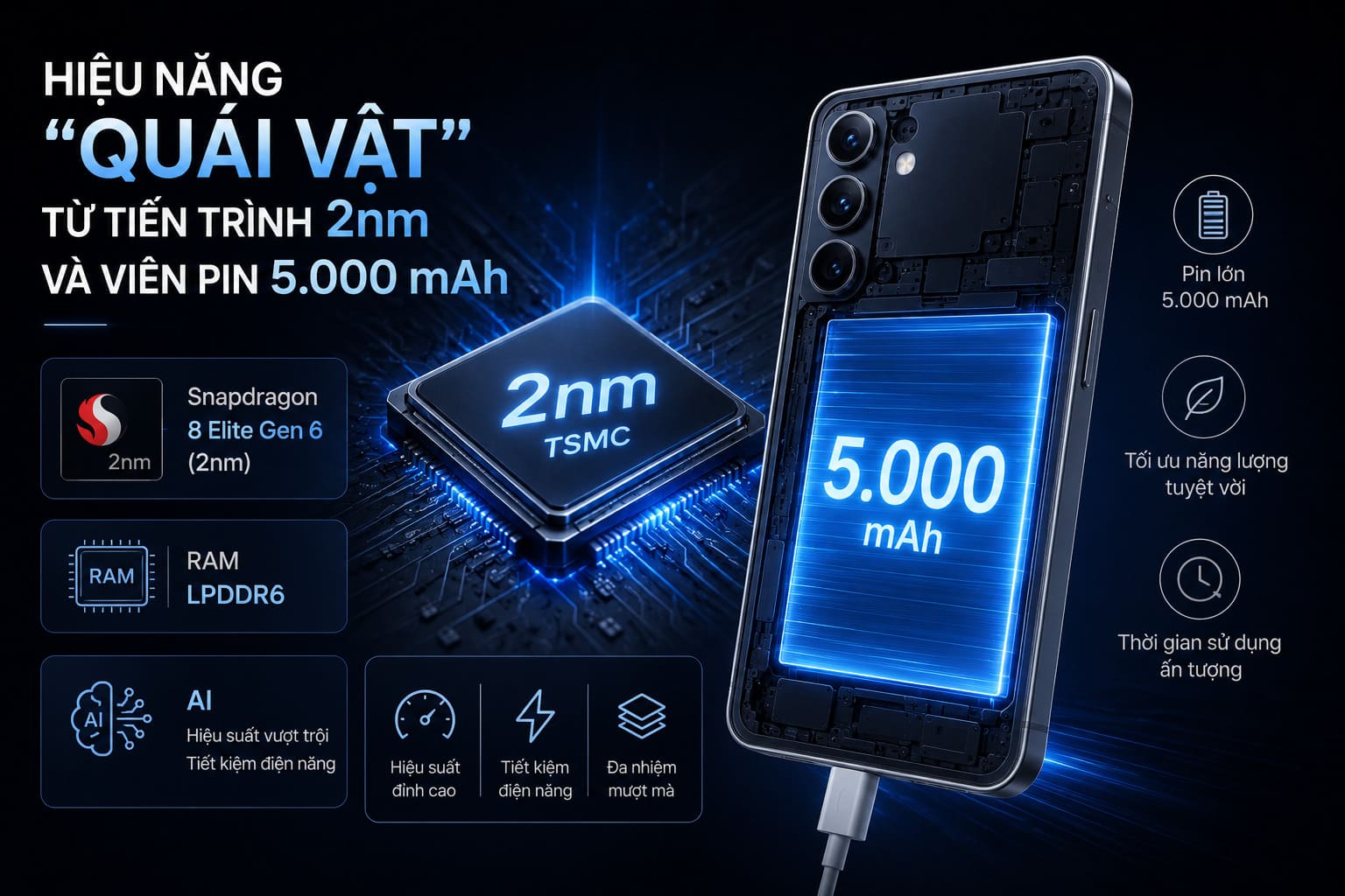 Hiệu Năng "Quái Vật" Từ Tiến Trình 2nm Và Viên Pin 5.000 mAh