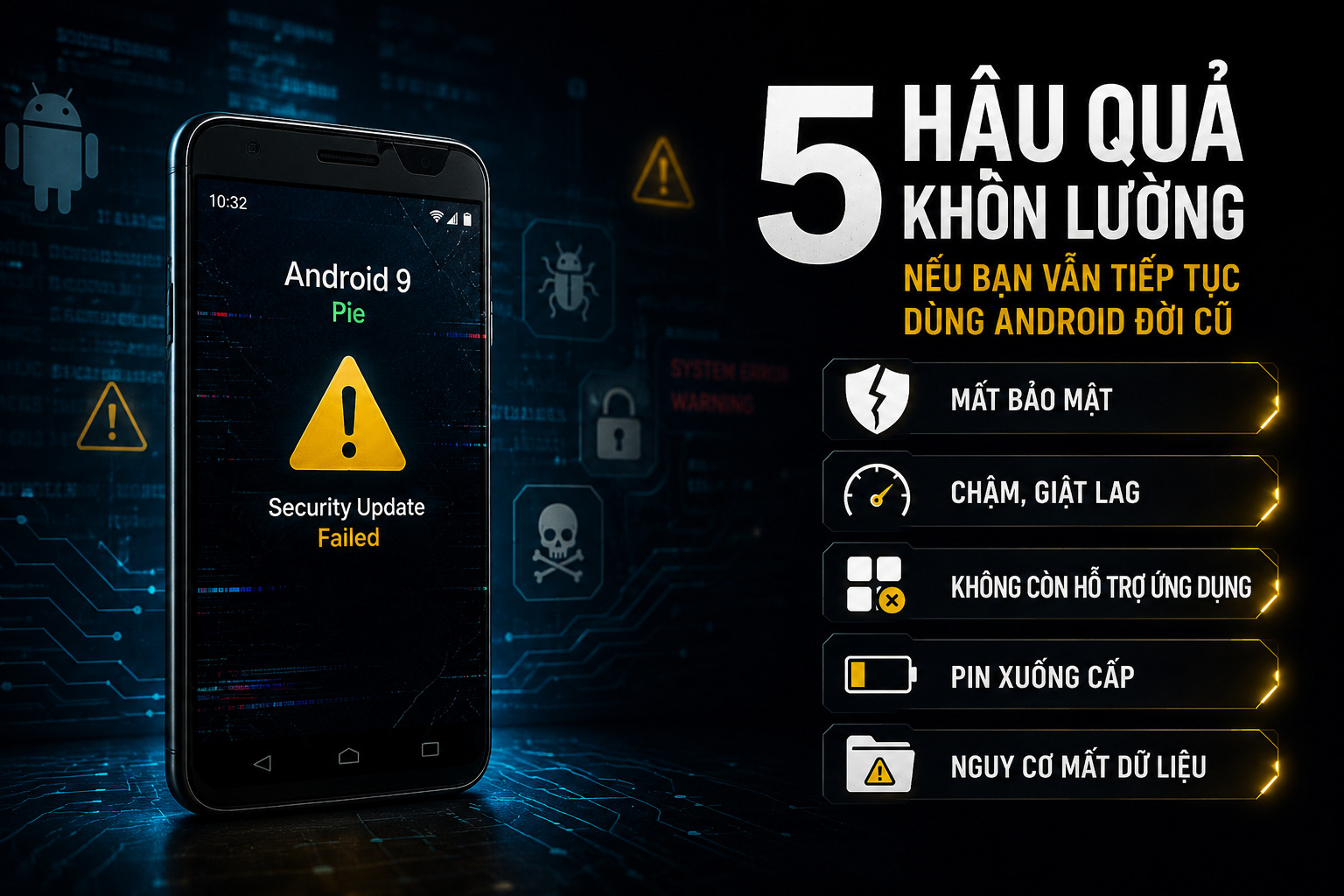 5 Hậu quả khôn lường nếu bạn vẫn tiếp tục dùng Android đời cũ
