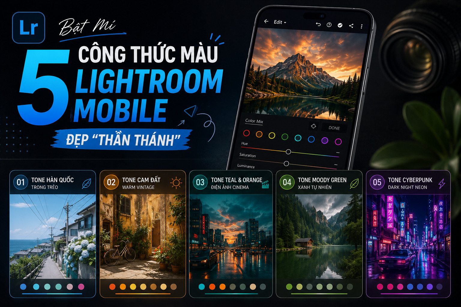 Bật Mí 5 Công Thức Màu Lightroom Mobile Đẹp "Thần Thánh"