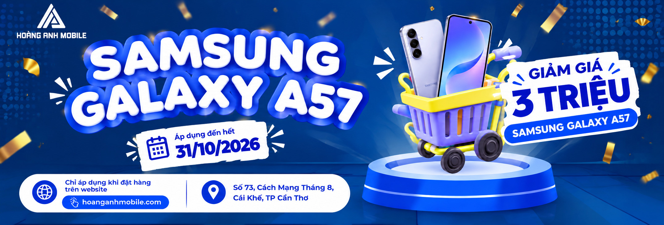 Samsung Galaxy A57 Giảm 3 Triệu | Hoàng Anh Mobile