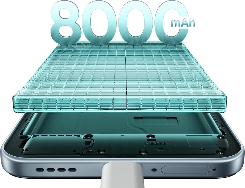 "Quái vật năng lượng" Pin 8000 mAh và Sạc nhanh 45W