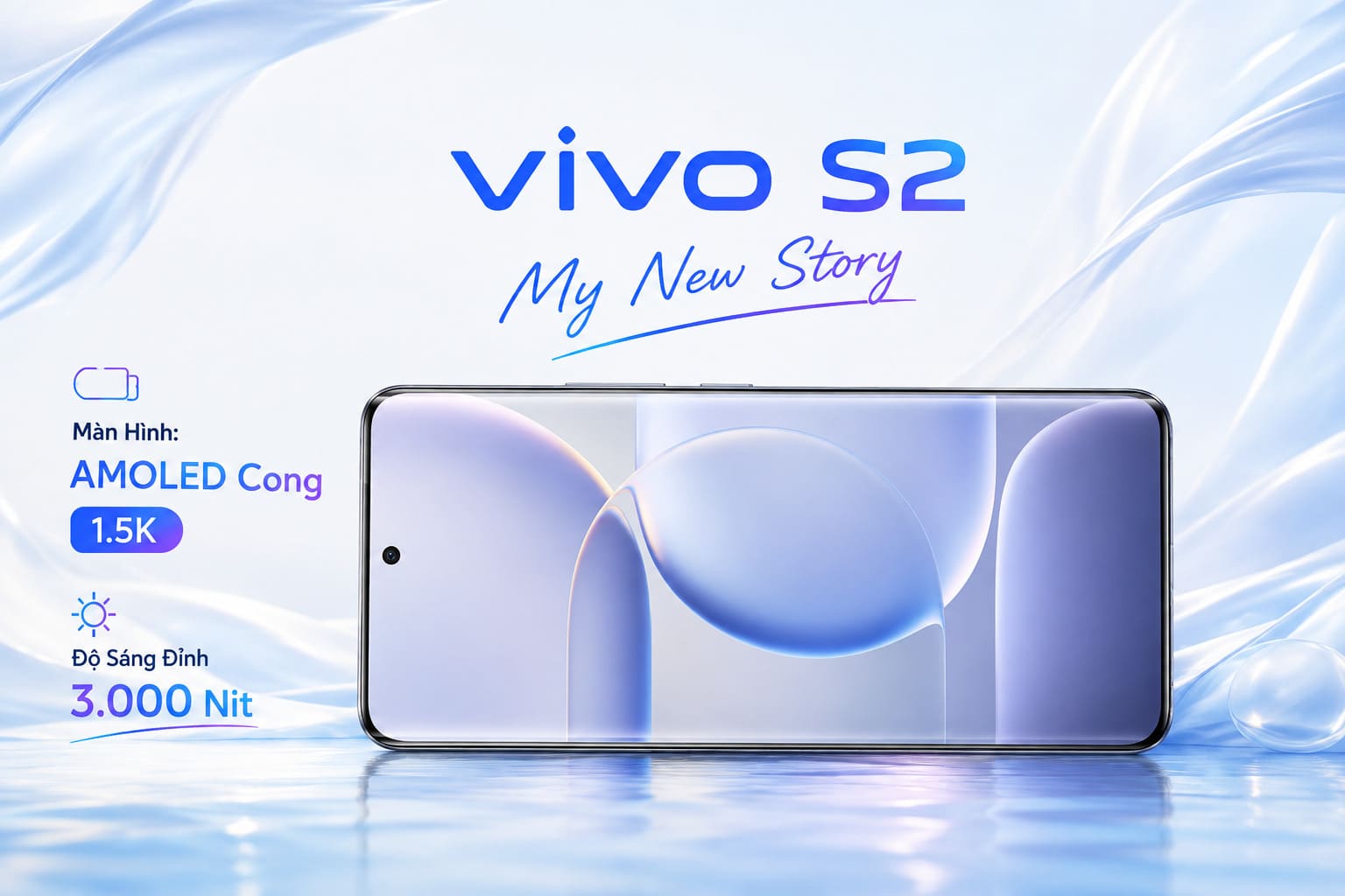 Màn Hình: AMOLED Cong 1.5K, Độ Sáng Đỉnh 3.000 Nit