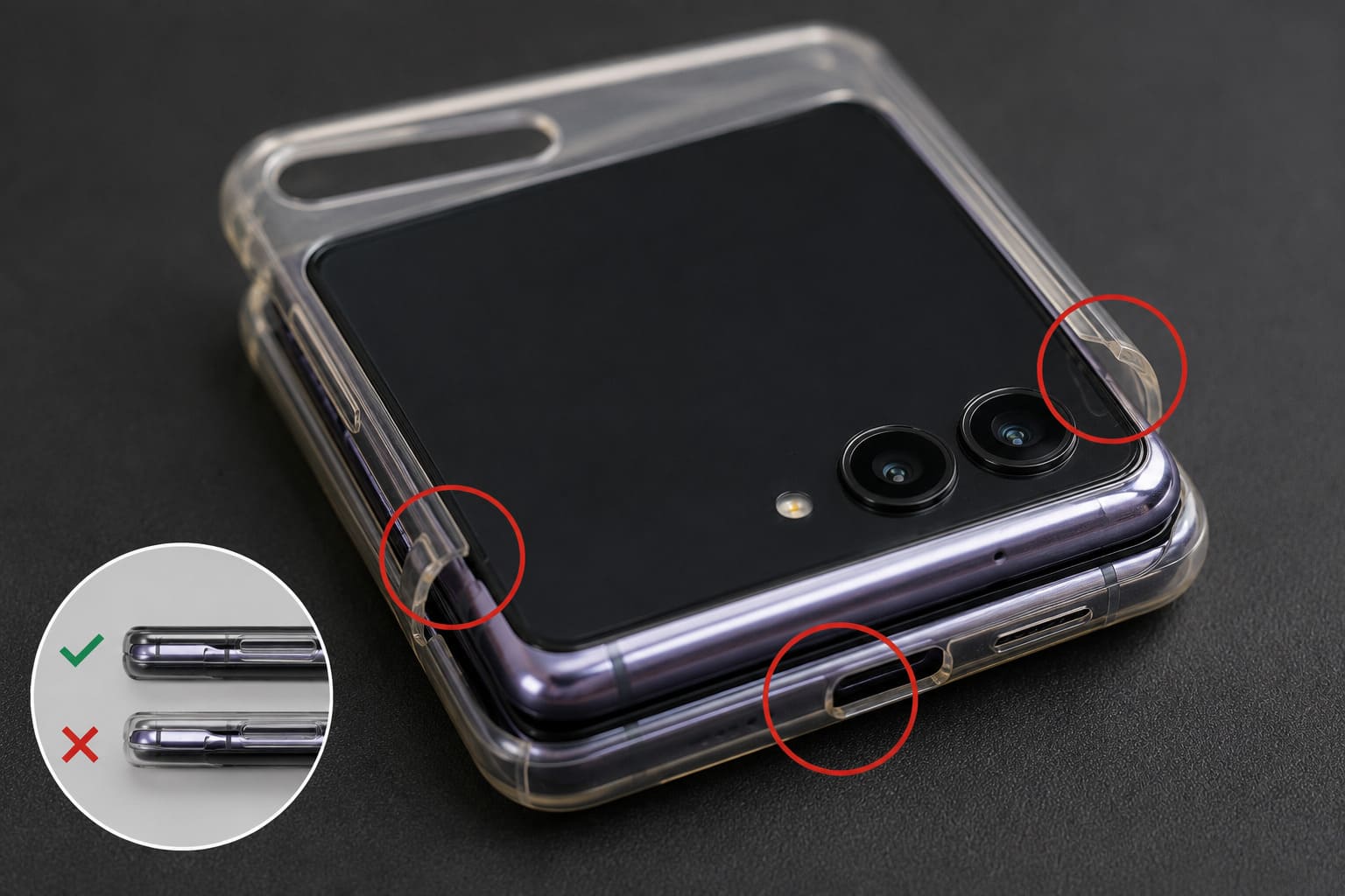 Sử Dụng Ốp Lưng Kém Chất Lượng Hoặc Sai Kích Thước
