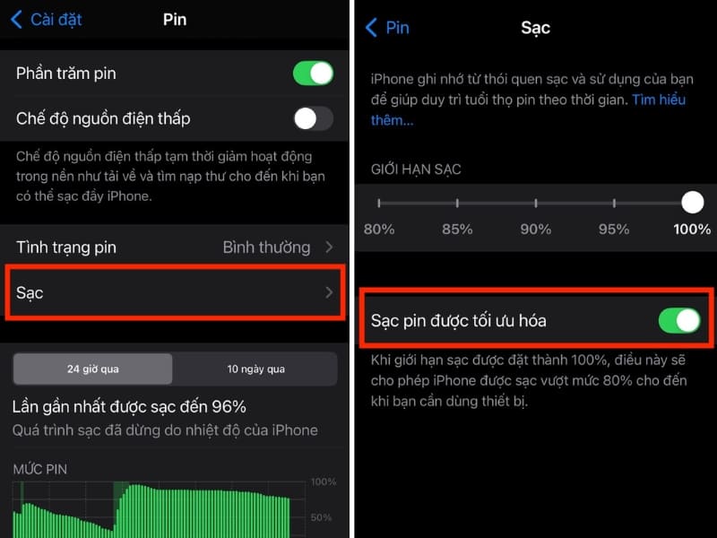 Sạc Pin Được Tối Ưu Hóa (Optimized Battery Charging)