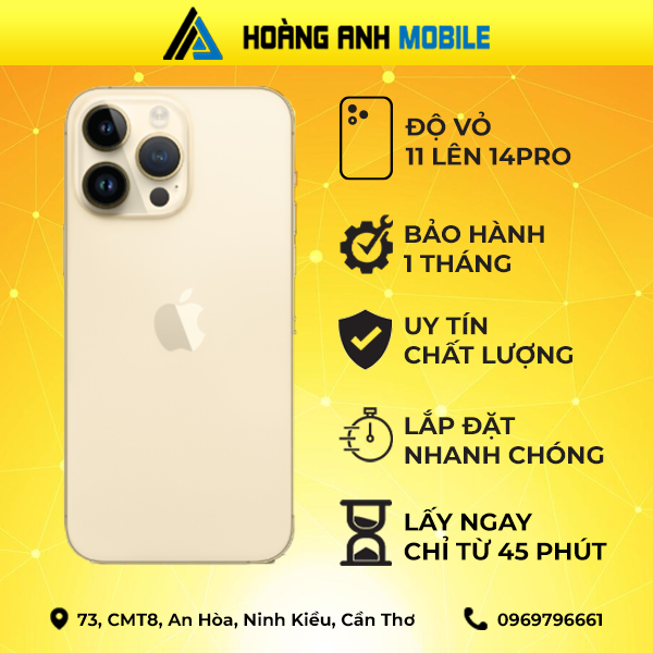 Độ vỏ iPhone 11 lên 13 Pro/14Pro