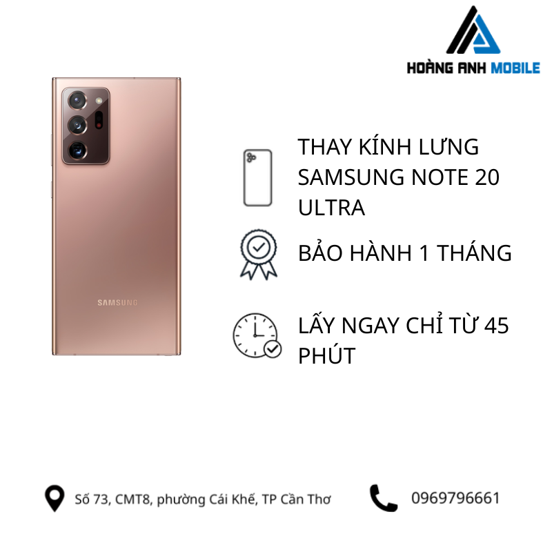 Thay kính lưng Samsung Note 20 Ultra