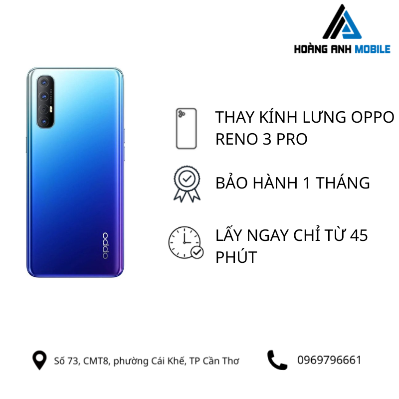Thay kính lưng Oppo Reno 3 Pro