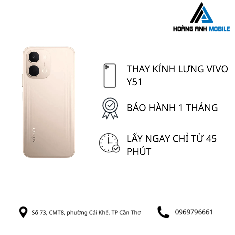 Thay kính lưng Vivo Y51