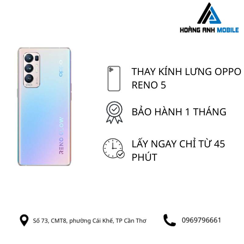 Thay kính lưng Oppo Reno 5