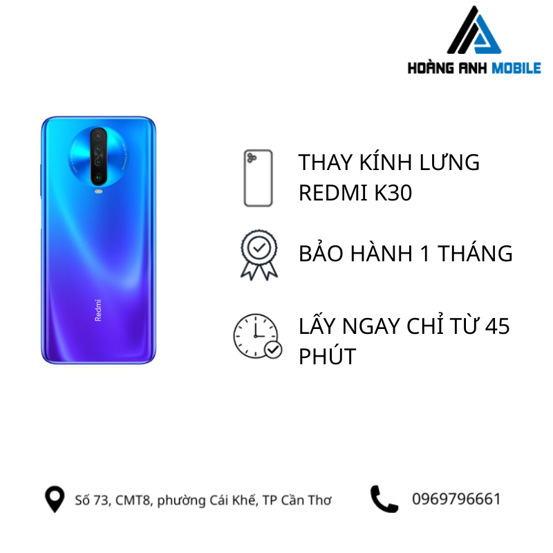 Thay kính lưng Redmi K30