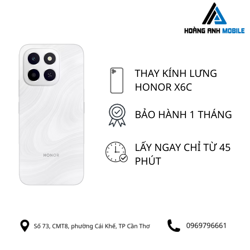 Thay kính lưng Honor X6c