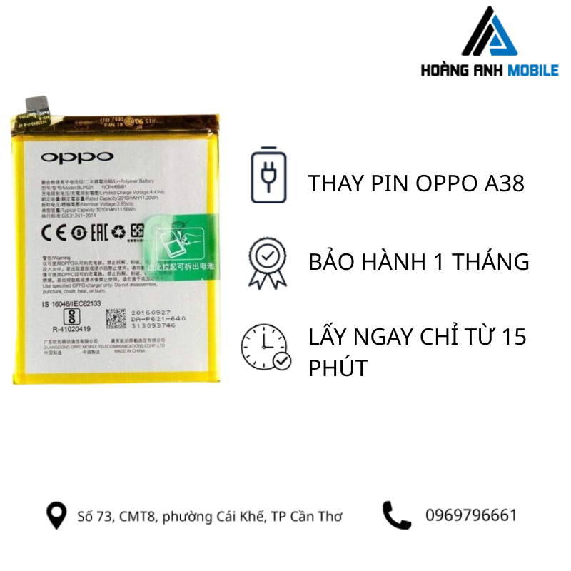 Thay Pin Oppo A38