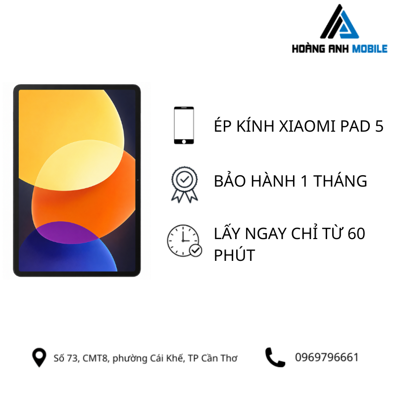 Ép kính Xiaomi Pad 5