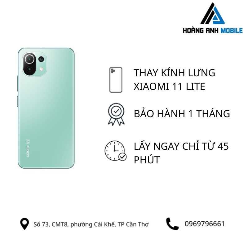 Thay kính lưng Xiaomi 11 Lite