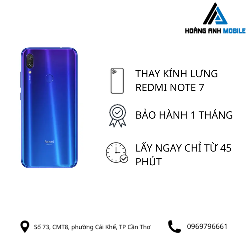 Thay kính lưng Redmi note 7