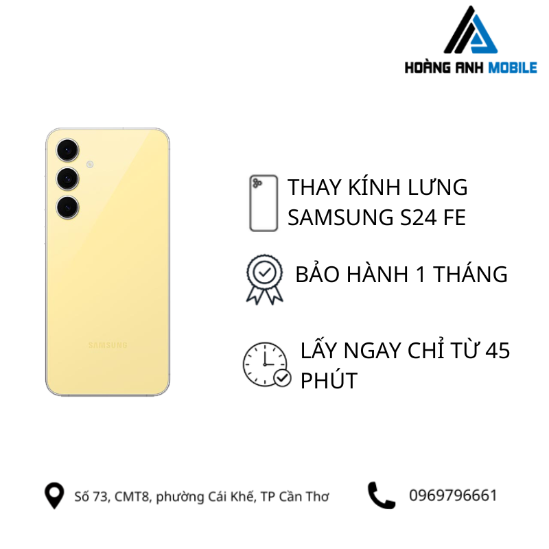Thay kính lưng Samsung S24 Fe