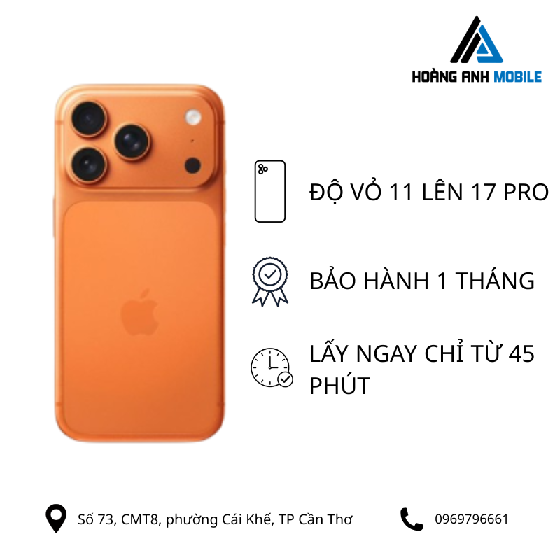 Độ vỏ iphone 11 lên 17 Pro
